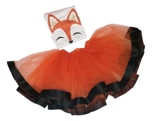 Tutu Pollera Disfraz Zorrito Personalizado