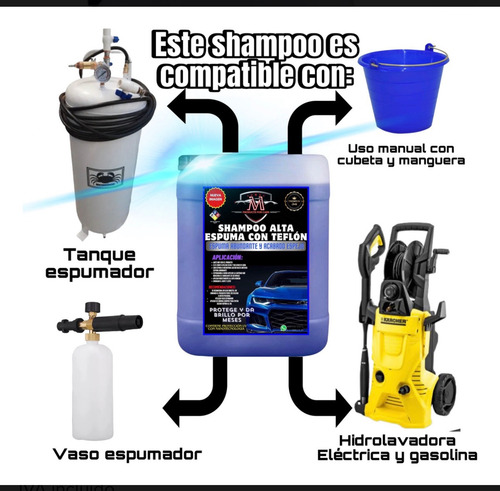 Shampoo Nieve Espuma Activa Champú Teflon 20lt Envió Gratis