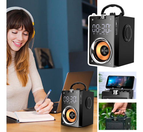 Altavoz Bluetooth De Alta Potencia, Puerto Inalámbrico Y Sub