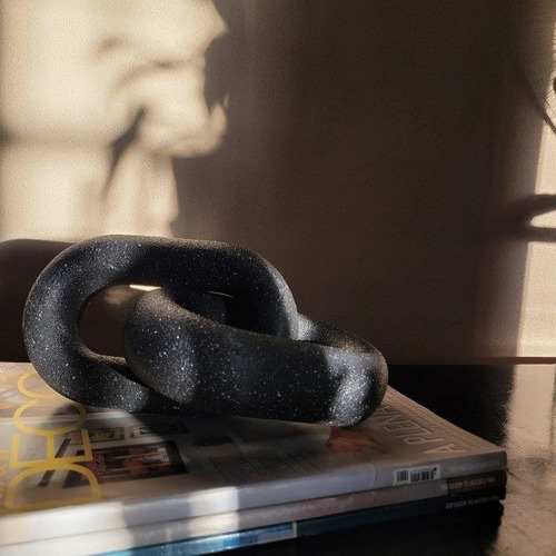 Eslabon Nudo Doble Decorativo 3d Pla Texturado Simil Piedra