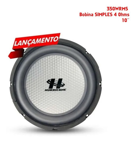 Caixa Sub Hurricane 350w Rms 10 Pol + Mód Falcon Hs 960 Dx