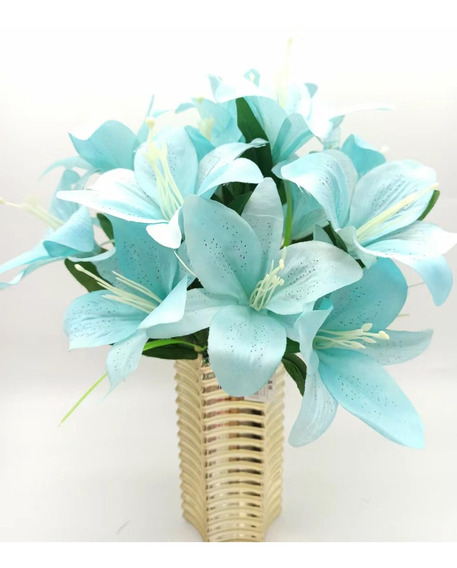 Flores Artificiais Azul Tiffany | MercadoLivre 📦