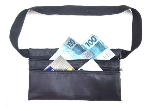 Pochete Porta Dolar Doleira Money Belt 2 Divisões Poliester