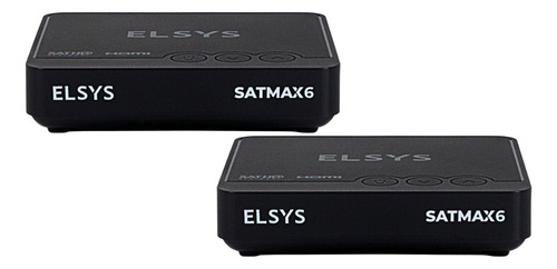 Kit 2 Satmax 6 Tv Via Satelite Elsys Sathd Cor Preto