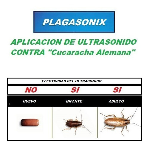 Imagen 3 de 10 de Espanta Cucarachas Ultrasónico 50/lr Plagasonix Industria Argentina Ultrasonido Aplicado Sin Aplicar Venenos