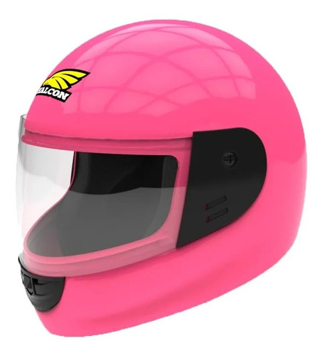 Casco Para Moto Niño Halcon H5 Kids C/ Stickers Rosa Spot