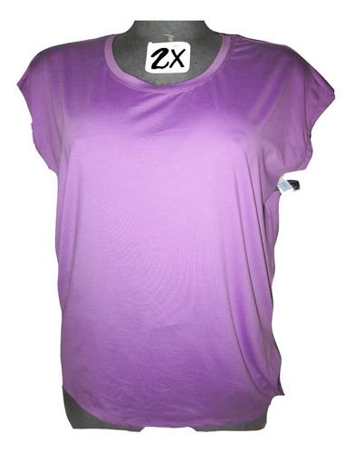 Blusa Lila Playera Sport Spandex Talla 2x (38/40) Champion