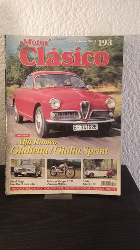 Alfa Romeo Giulietta/guilia Sprint - Motor Clásico