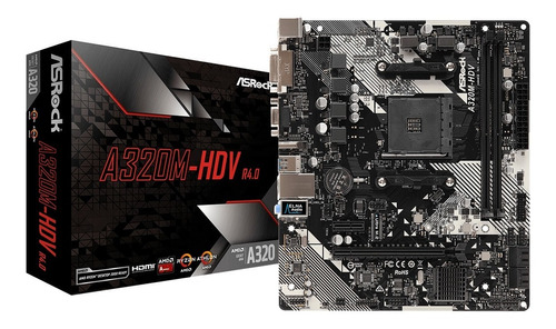 Placa Mãe Asrock A320m-hdv R4.0 Amd Am4 Ryzen Ddr4 A320