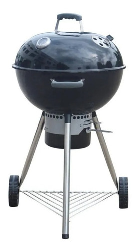 Asador De Carbón Redondo 22 Con Termómetro 7