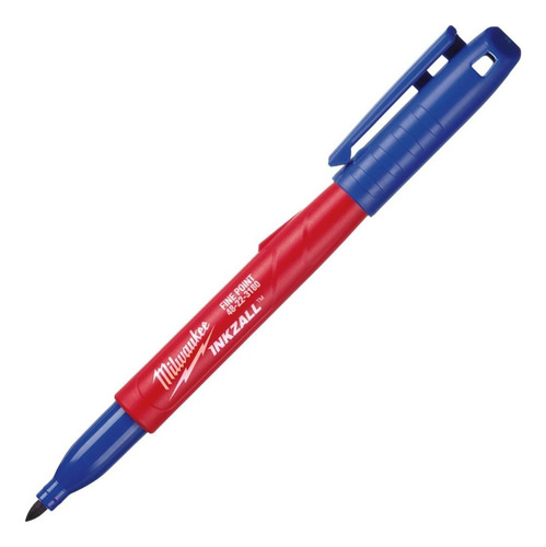 Imagen 1 de 8 de Marcador Inkzall Punta Fina Azul 48223180 Milwaukee