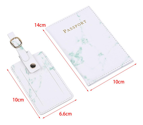Funda De Pasaporte De Viaje Simple Y Juego De Etiquetas De