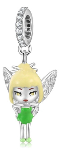 Charm O Dije De Tinker Bell, Campanita O Hada. Plata 0.925 