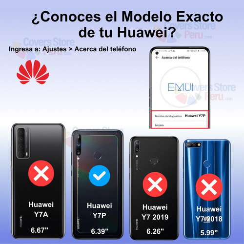 Funda Case Para Huawei Y7p Tpu 100% Transparente Antishock