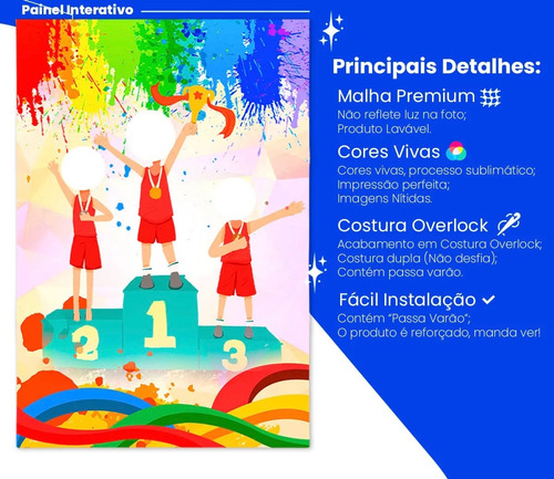 Painel Interativo Olimpíadas Criança Escola Colocar O Rosto
