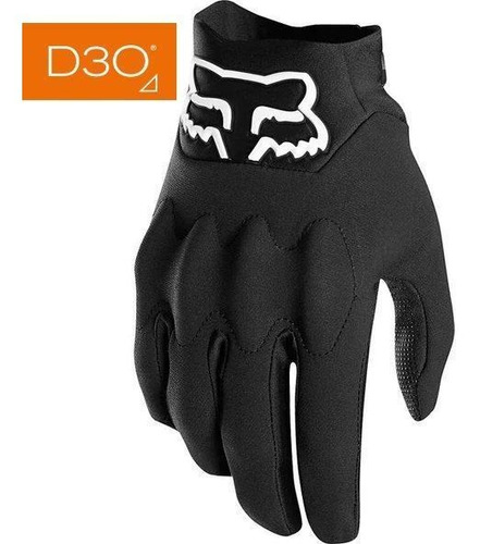 Guantes Bicicleta Defend Fire Negro Fox .