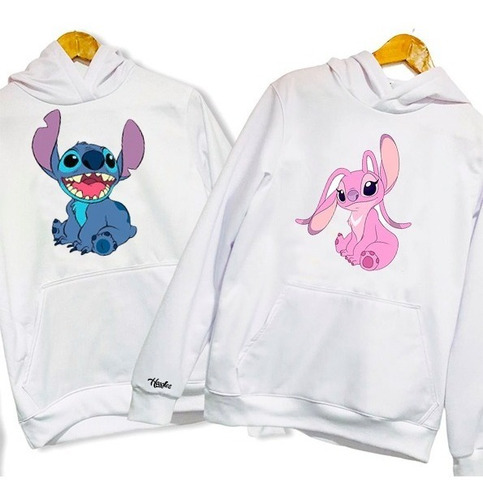 Buzo Buso Saco  Hoodies De Stitch Y Angel Pareja O Novios 