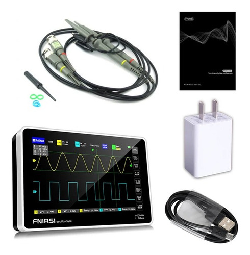Osciloscópio Fnirsi1013d 100mhz 2ch Touch + Multímetrodt830b