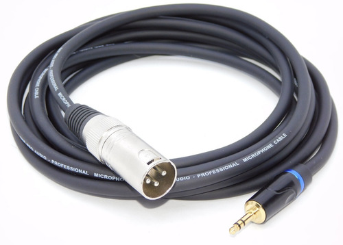 Imagen 1 de 3 de Cable Mini Plug 3,5 Stereo A Canon Macho 2 Mts Gold Hamc