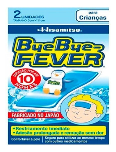 Adesivo Bye Bye-fever Para Crianças Dura 10 Horas 2 Un Febre