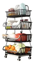 Comprar Cesta Con Ruedas Para Despensa En Negro Y+regalo Stickers