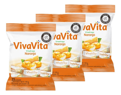 Pastillas Dulces Vivavita Vitadrop X 3 Uds- Unidad A $4633