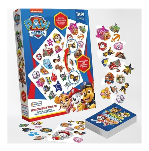 Juego Mesa Paw Patrol Encuentralo Infantil Cartas Tapimovil 