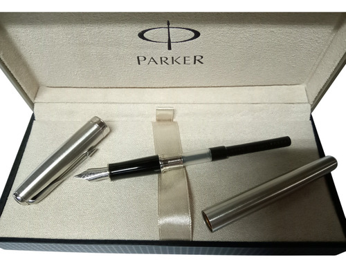 Pluma Estilográfica Parker Sonnet Ss Ct G87934 Tinta Negro Exterior Plateado