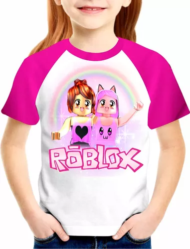 Camiseta branca infantil e feminina vitoria mineblox personalizada