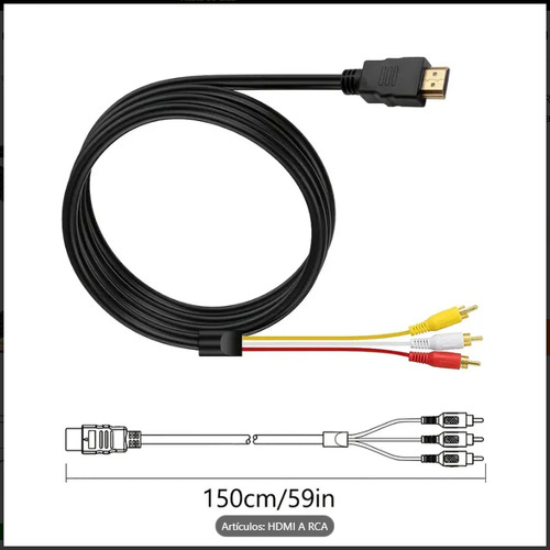 Cable Rca A Hdmi 1.5mts De Largo