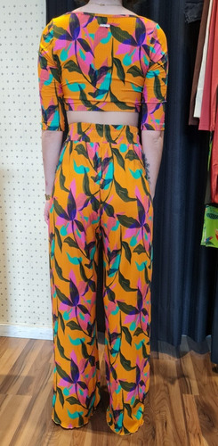 Imagem 8 de 9 de Calça Comfort Estampada Cós Elástico Com Amarração Colcci