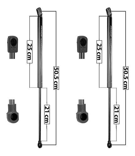 Par Amortiguadores Cofre Spart Volkswagen Jetta 93-07