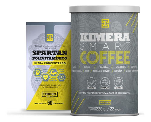 Kimera Smart Coffee + Spartan Polivitamínico - Iridium Labs Sabor Natural
