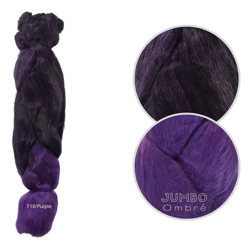 2 paquetes gigantes para trenzas en forma de caja de trenzas, color 118, rojo cereza