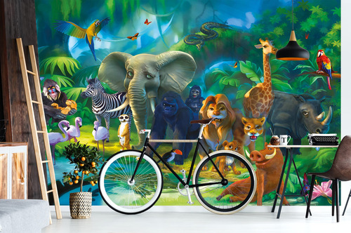 Empapelado Animal Selva Mural Safari Decoracion Selvatica