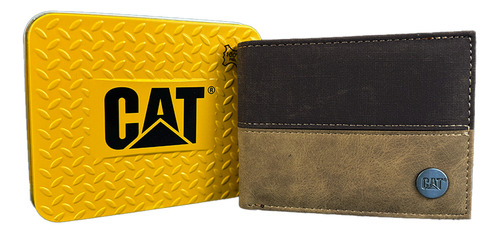 Cartera Para Hombre Cafe Cat Tarjetero Billetera Café