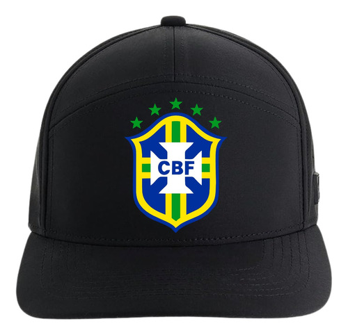 Gorra Brasil 5 Paneles Premiun Black