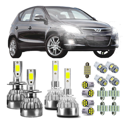 Kit Super Led I30 2010 2011 2012 2013 Farol E Milha E Led's 