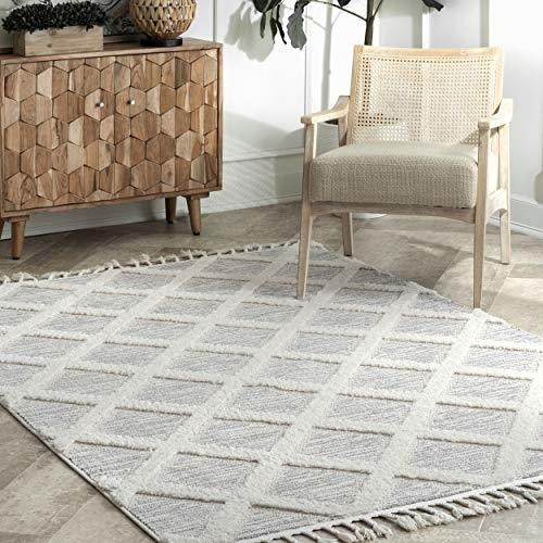 Alfombra Nuloom Damien Trellis High-low Shaggy Area Rug, 10'