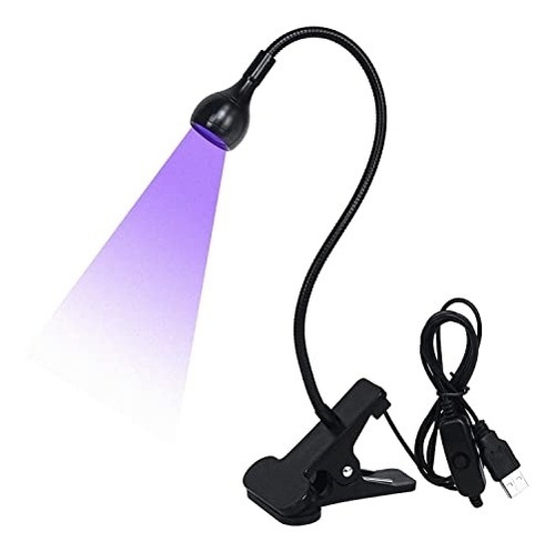 Lámpara Para Uñas De Gel Led Uv  Mini Luz Color Negro