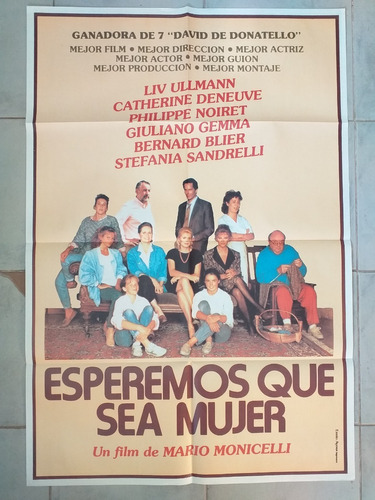 Poster Afiche Cine - Esperemos Que Sea Mujer *