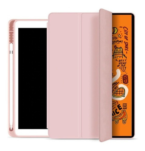 Capa Smartcase Para iPad Air 4 10.9  Com Suporte Pencil Rose