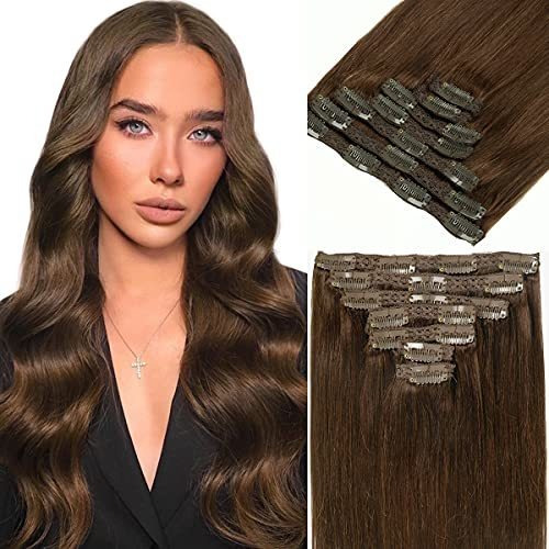 Loxxy Clip En Extensiones De Cabello Humano Chocolate 3q96k