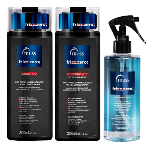 Kit Truss Shampoo, Condicionador E Spray Frizz Zero