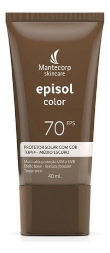 Protetor Solar Facial Episol Color Médio Escuro Tom 4 Fps70