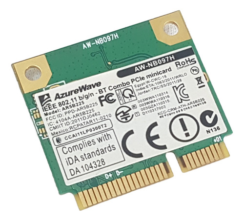 Ar5b225 Placa Wifi Wireless Para Notebook Asus G75v G75vw