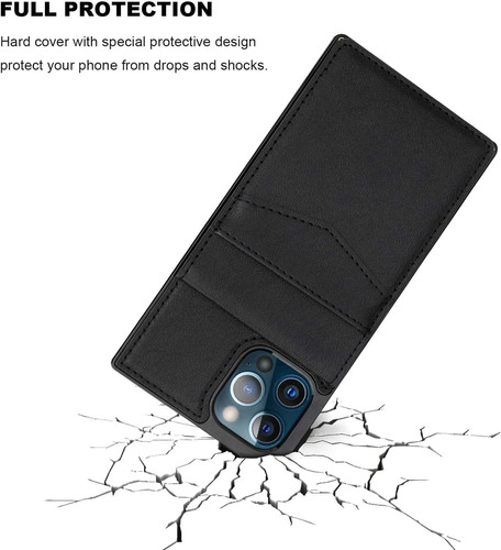 Vaburs iPhone 12 Pro Max Wallet Case Card Holder Kickstand P