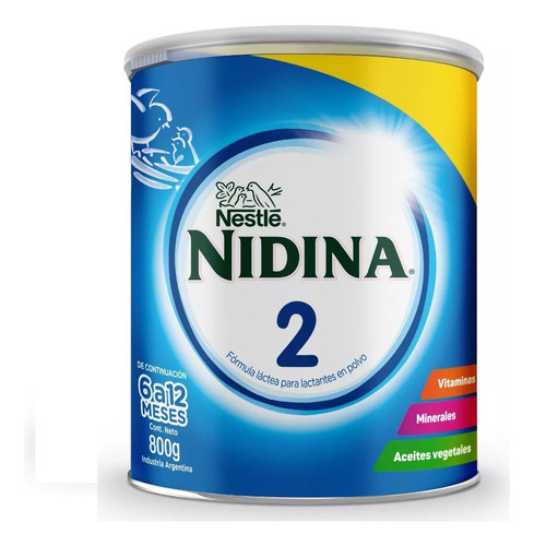 Leche De Fórmula En Polvo Nestlé Nidina 2 En Lata  800g