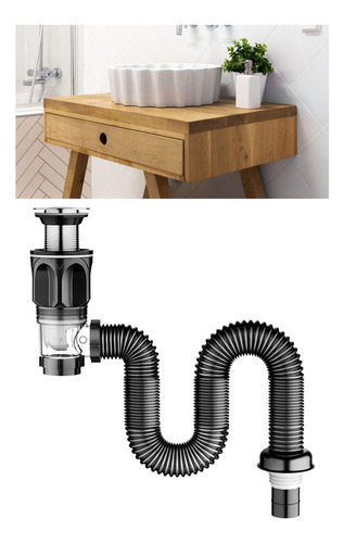 Tubo De Drenaje Para Lavabo De Baño, Kit De Tubería De
