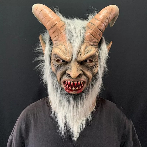 Máscara Realista De Demonio Lucifer De Halloween